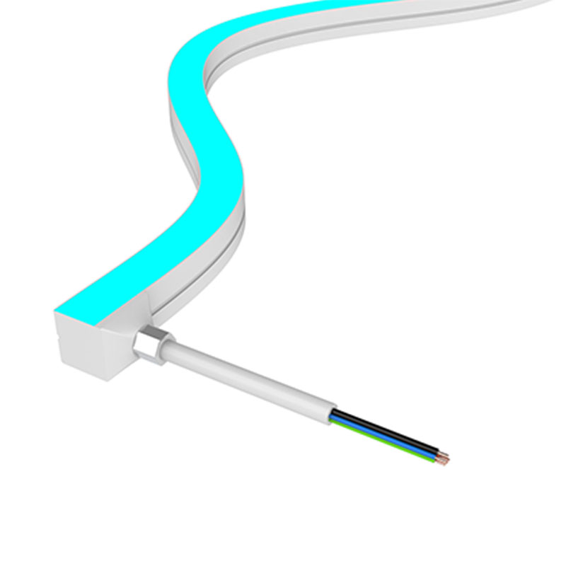 Canal de neón LED flexible de silicona blanca